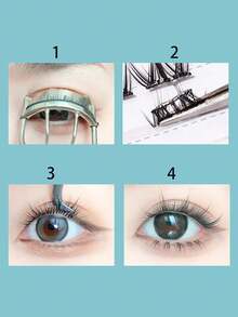 BLUETHIN 100/120 Strands Delicate Faux Mink Eyelashes, Soft & Lightweight, Suitable For Daily Or Commute Makeup, Reusable - View 4