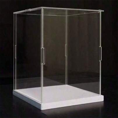 Hộp trưng bày đồ sưu tầm nhiều kích cỡ, đế trắng, chất lượng cao, làm từ acrylic trong suốt, có thể lắp ráp, thay thế cho hộp kính, dùng để trưng bày tượng, búp bê, đồ trang trí, lưu trữ và sắp xếp đồ dùng trong nhà, làm hộp quà tặng.