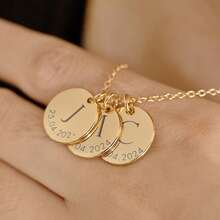 1 chiếc vòng cổ sinh nhật đầu tiên được cá nhân hóa, vòng cổ gia đình tùy chỉnh, vòng cổ cho mẹ mới sinh, vòng cổ khắc ngày kỷ niệm đầu tiên, quà tặng cho mẹ, quà tặng cho phái nữ, vòng cổ khắc theo yêu cầu, quà sinh nhật, quà kỷ niệm được cá nhân hóa, vòng cổ được cá nhân hóa - Nhiều màu - Xem 4