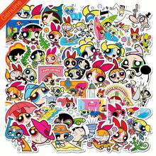 THE POWERPUFF GIRLS 50张PPG可爱卡通飞天少女贴纸，防水动漫贴纸，适用于水瓶、笔记本电脑、行李箱、吉他、手机、日记本、计划本、汽车等。[官方授权]，适合成人和青少年。 - A - 查看 6
