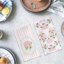 2Pcs Light Blue Hydrangea Flower Floral Print Kitchen Towels Bathroom,16x24 Inch Absorbent Waffle Kitchen Towels,Blue Hydrangea Floral Hand Towels For Bathroom Decor Gifts - Hoa cẩm tú cầu - Xem 3