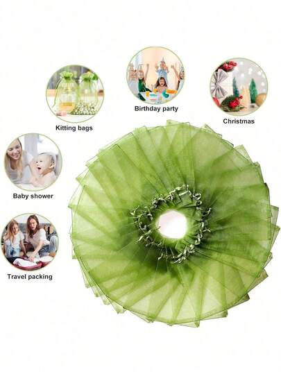 10/50/100pcs Silk Gift Bags, Wedding Candy Bags, Size 7*9cm, For Festivals, Parties, Home, Weddings, Dessert Packaging, Jewelry Packaging, Party Favor Mesh Bags, Suitable For Various Holidays, Outdoor Parties, All-Season Fruit Protection Mesh Bags, Back To School, Valentine''s Day