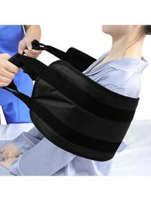 1pc Adjustable Full Lift Nursing Sling, Elderly Back Lift & Mobile Belt With Non-Slip Handle, Padded Patient Bed Transfer Assist Device - 1 Piece (black) - View 5