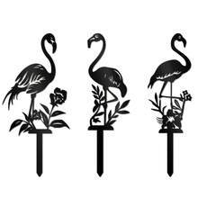 Acrylic Flamingo Garden Stake Outdoor Yard Decor, Lawn Ornament - B - View 1