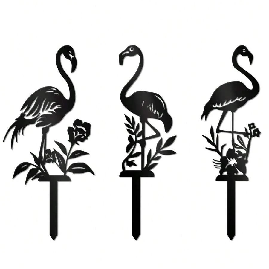 Acrylic Flamingo Garden Stake Outdoor Yard Decor, Lawn Ornament - B - View 1