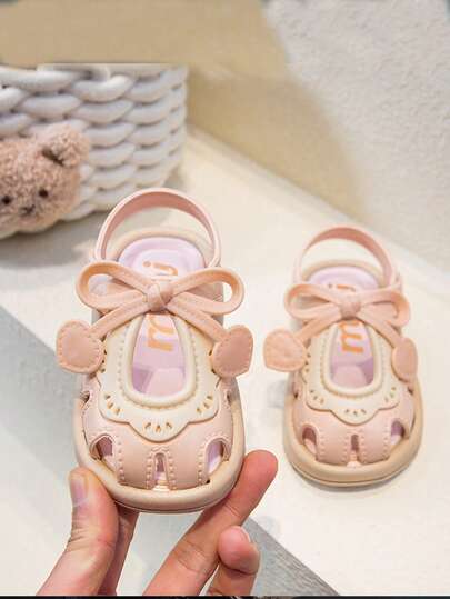 Dép xăng đan mùa hè cho bé gái, dép đi trong nhà thời trang, dép đi biển màu hồng thoáng khí, thích hợp cho mùa hè.