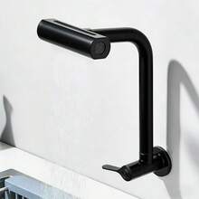 Waterfall Kitchen Faucet, 360° Rotation, 4-Function High-Pressure Nozzle, Wall-Mounted Kitchen Sink Mixer Tap. Suitable For Wall And Countertop Mounting. - 黑色 - 查看 4