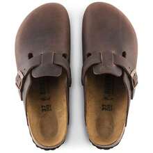 Birkenstock 波士顿女士休闲鞋，轻便缓震，透气舒适，易于穿脱，厚底设计，饰有品牌标志，亲肤百搭，搭扣设计，适合日常穿着、健身、通勤、下班后休闲旅行。货号：860131 - 哈瓦那 - 查看 5
