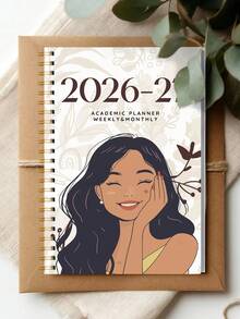 1本 2026-2027 學年週計畫與月計畫日曆筆記本，2026年1月至2027年12月，5.7" X 8"，A5月計畫筆記本附備註頁，防水封面，個人行程管理，辦公與返校用品 - 彩色 - 查看 7
