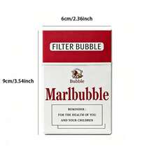 Bubble Cigarette Stress Relief Toy Fake Cigarette Mini Bubble Blower Bubble Sticks Relaxation Birthday Christmas Party Gift For Men Women - màu đen - Xem 5