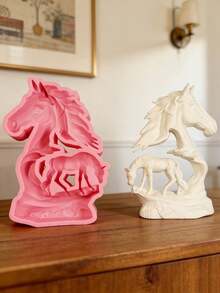1pc Horse Head Shaped Candle Silicone Mold - C-pink - View 6