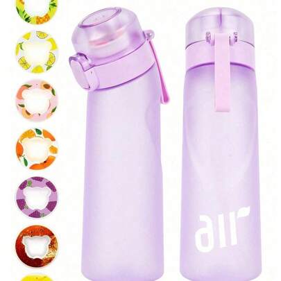 1pc Sports Water Bottle With 1pc Random Scented Bear Capsule, Suitable As Valentine's Day/Birthday Gift, Gym Use, Random 1 Of 7 Flavors