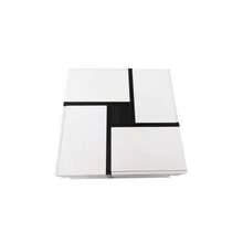 High-Gloss Coffee Table With 4 Drawers, Linear Design And Unique Color Combination, Storage Space Underneath. 78 X 78 X 36 Cm. - 白色 - 查看 7