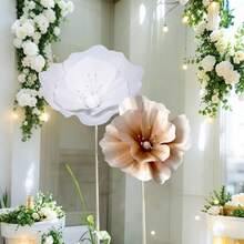 Gran flor de amapola artificial de espuma, cabeza de flor artificial, decoración de fondo para boda, decoración de escenario, flor guía de pasillo, decoración del hogar, centro de mesa, Día de San Valentín, cumpleaños, ceremonia de graduación - Multicolor - Ver 45