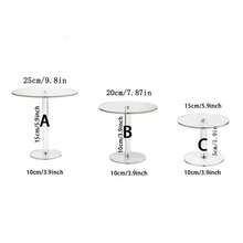 1 pieza Soporte de pastel de acrílico transparente, soporte de pastel desmontable para ceremonia de boda y cumpleaños, estante de exhibición de postres de boda - B - Ver 6