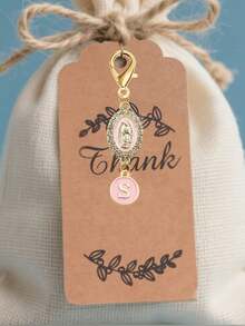 Letter Religious Virgin Mary Cross Pendant, Car Rearview Mirror Blessing Pendant, Prayer Keychain, Catholic Cross Packaging Amulet; Wallet, Backpack Decorative Accessories, Earphone Case Accessories, Suitcase And Car Decoration, Suitable For Family, Friends, Classmates, Teachers, Colleagues, Lovers, Valentine's Day Gift, Baptism Gift, Party Keychain Gift Bag - one-size - View 3