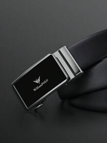WilliamPOLO Men's Ultra-Fine Fiber Leather Automatic Buckle Belt, Adjustable Business Casual Style - Multicolor - View 4