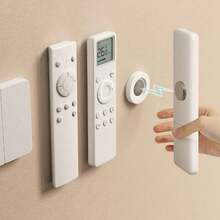 1pc Magnetic Remote Control Holder - Multifunctional Magnetic Storage Rack, Remote Control Organizer, Floating Wall Mount, Punch-Free Installation, Silicone Wall Mount, Suitable For Remote Controls, TV Cabinets And Tools, Simple Design - Multicolor - View 7