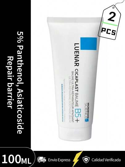 La Roche-Posay Bálsamo Reparador Cicaplast Baume B5+ Radiante TOP 2026 - Set de 2 Unidades - Con Panthenol 5%, Madecassósido, Tribioma y Manteca de Karité para Reparar la Barrera Cutánea, Calmar y Nutrir - Textura Rica Nutritiva - Ideal para Todo Tipo de Piel - 100ml