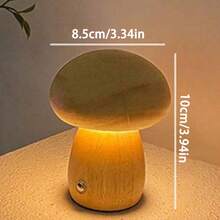 1pc Adjustable LED Mushroom Desk Lamp, Suitable For Bedroom, Kids Room And Living Room, Creative Home Decor, Warm Ambiance, Perfect Bedside Night Light, Unique Gift (3 Brightness Levels Upgraded) - Warm Light - View 3