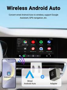 XUDA 2026 New Super Mini Wireless To Wired CarPlay And Android Auto 2-In-1 AI Box, Plug And Play, Suitable For 99% OEM Vehicles, Wired CarPlay/Android Auto, 2.4~5.0 GHz WiFi5, Fashionable And Portable - B - View 3
