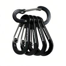 5 piezas Llavero de aleación de aluminio, ligero y portátil, gancho pequeño, adecuado para camping, senderismo, unisex - Multicolor - Ver 1