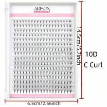 ARISON 16排 3D/6D/10D C/D卷度 MIX8-15mm 预制扇形假睫毛 高品质PBT标签 猫眼妆睫毛嫁接用品 - 查看 12