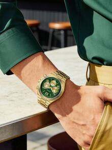 Guess Đồng hồ thạch anh nam - màu xanh lá - Xem 4