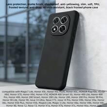 Black Phone Case Compatible With Magic7 Lite, Honor X9c, Honor X5C PLUS, Honor X5C, Honor Play10A, Honor X8d, Honor X70, Honor X9d, Honor X7d, Honor 400 Smart 5G, Honor 400 Lite, Honor 400 Pro, Honor 400. Features Lens Protection, Shock-Proof, Scratch-Resistant. Prevents Daily Bumps And Protects The Phone's Back Cover And Frame. Made Of TPU Material, Thin, Soft, And Matte Texture. - Black - View 1