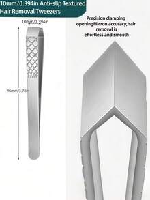 10mm 寬不鏽鋼拔毛器與除毛工具－人體工學手柄、大開口設計，男女皆適用，臉部與身體多功能使用（比基尼線、眉毛、鬍鬚、下巴、上唇），耐用衛生設計，適用於白髮與面部毛髮，配備高精度鑷子機構，最新款多功能美容拔毛鑷，可搭配蠟紙、除毛蠟機、紙、蠟棒等除毛工具作為禮品套裝，旅行首選 - 彩色 - 查看 6