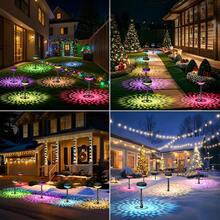 6PCS Outdoor Solar Lighting, Bright LED Lighting, IP44 Waterproof, Smart Light Sensing, (Color Light/Warm Light 2in 1) Suitable For: Courtyard Garden Lawn Paths, Walkways, Christmas Landscape Lighting And Outdoor Lighting, Christmas Gifts - Outdoor Pathway Lights - 查看 3