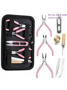 1pc Jewelry Making Tool Kit, Includes Jewelry Pliers, Jump Ring Opener, Awl, Wire Cutter, For Jewelry Repair & Crafting - Multicolor - View 9