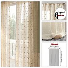 1pc Or 2pcs COSENNATUR Beige Romantic Minimalist Polka Dot Pom Pom Sheer Curtain, Kitchen Window Curtain, Rod Pocket Top, Easy To Hang, Lightweight & Soft, Polyester Fabric, Suitable For All Seasons, Washable, Ideal For Bedroom, Living Room, Office, Balcony Filtering Light Decoration - Beige - View 31