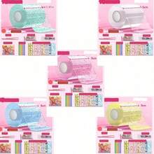 DIY Nano Glue Handmade Double-Sided Tape Kit (Tape Color Randomly Sent, Accessories Color*Pattern*Combination Randomly Sent, Subject To Actual Product Picture) Back To School Season (Single Tape Color Randomly Sent, No Accessories Included) - Sets - View 5