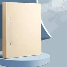1 pieza Carpeta con 2 orificios y 4 anillos tamaño A4, organizador de archivos con doble capa extraíble para documentos, exámenes y papeles, artículos escolares - Multicolor - Ver 19
