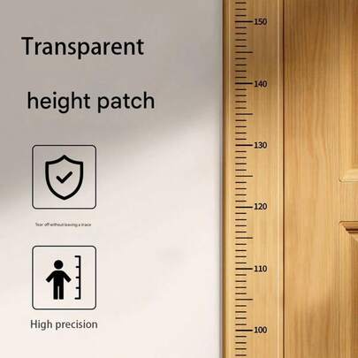 Nhãn dán tường đo chiều cao bằng chữ số La Mã hiện đại, nhãn dán PVC tự dính, thích hợp trang trí phòng khách, phòng ngủ, văn phòng tại nhà, sử dụng một lần, chất liệu nhựa, thiết kế hiện đại.
