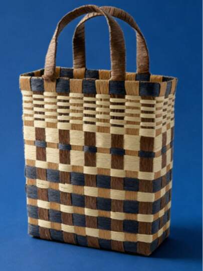 Sac fourre-tout tressé en corde de papier, organisateur de courses pour supermarché