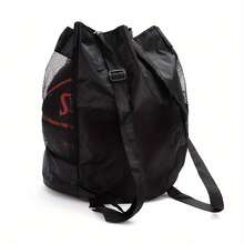A Basketball Backpack, Oxford Cloth Shoulder Crossbody Bag, Basketball Net Backpack, Volleyball And Football Bag - Black - View 9