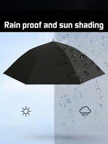 1pc Foldable Hands-Free UV Protection Sun Umbrella Hat - All-Weather Protection For Fishing, Hiking, Camping, Outdoor & Farm Activities - Portable Multipurpose - Multicolor - View 3