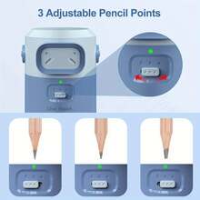 2026 New Portable Automatic Pencil Sharpener-Simple Design, Suitable For 6-8 Mm Pencils, Easy Operation Of Automatic Pen Feeding Mechanism, Battery Life, Perfect Gift For Birthdays, Halloween And Christmas. - Blue - View 6