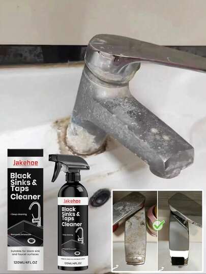  Jakehoe 120ml Bathroom Cleaner, Glass Limescale Remover Spray, Descaling Cleaning Agent, Suitable For Cleaning Bathroom Faucets And Ceramic Surfaces, Also Suitable For Daily Household Cleaning