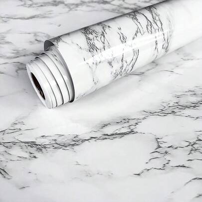 1 Cuộn Giấy Dán Tường Giả Đá Cẩm Thạch, Loại Tự Dập, Trang Trí Lá Vàng, Thích Hợp Cho Tủ, Mặt Bàn, Phòng Tắm, Tường Sau Tivi, Có Thể Giặt Và Tháo Gỡ, Thường Được Sử Dụng Để Trang Trí Lại Tường Nhà Bếp, Phòng Tắm, Phòng Khách.