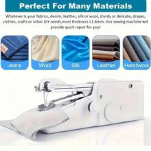 1 Portable Electric Sewing Machine With USB Cable And Accessory Kit (Accessory Color Random), New Handheld Sewing Machine Suitable For Home, Travel, DIY, Bedding, Curtains And Garment Repair - Handheld Sewing Machine - View 11