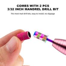 Ensemble de bandes de ponçage pour lime à ongles, 80, 150, 240 grains, 150 pièces, bandes de ponçage pour ongles colorées et fines, 2 forets pour lime à ongles, foret de 3/32 pouces - Multicolore - Voir 4