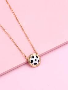 1 chiếc vòng cổ mặt dây chuyền hình quả bóng đá tròn cách điệu thời trang cho trẻ em, thích hợp để đeo hàng ngày, làm quà tặng và trong các dịp lễ hội. - Nhiều màu - Xem 2