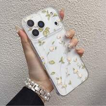 1个透明防震TPU软壳，UV花卉叶子图案，时尚手机壳，兼容 7/8/7 Plus/8 Plus/X/XS/XR/XS Max/11/11 Pro/11 Pro Max/12/12 Pro/12 Pro Max/12 Mini/13/13 Pro/13 Pro Max/13 Mini/14/14 Pro/14 Pro Max/14 Plus/15/15 Pro/15 Pro Max/15 Plus/16/16 Pro/16 Pro Max/16 Plus/17/17 Pro/17 Pro Max/Air - 彩色 - 查看 1