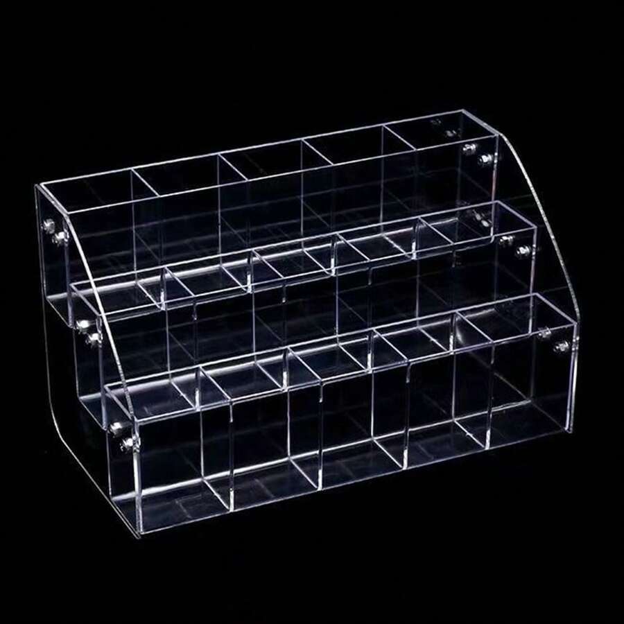 Giá đỡ trưng bày cọ trang điểm, bút chì, bút bi bằng acrylic trong suốt, thích hợp cho trường học, nhà cửa, văn phòng và tiệm làm đẹp. - Nhiều màu - Xem 1