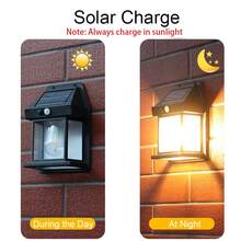 Grn-flashing 1/2/4/6pcs Solar Powered Front Door Lights, 3 Modes Switchable, Tungsten Filament Wall Lights, Outdoor Porch Yard Waterproof Night Lights, Fence Lights With Motion Sensor Function, Suitable For Garden Decoration Outdoor - Solar Powered - View 5