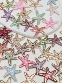 30 piezas de cuentas de estrella de mar acrílicas coloridas y lindas, suministros para hacer joyas DIY, adecuadas para aretes, collares, cadenas de teléfono, llaveros, encantos de bolso - estrella de mar - Ver 4
