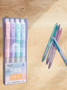1pc/4pcs Erasable Ballpoint Pen, Blue Erasable Gel Ink Pen, 0.5mm Tip, Refillable Ink With Eraser, Suitable For Stationery, Pens, Office Supplies, Easter, Diary - Sets - View 10